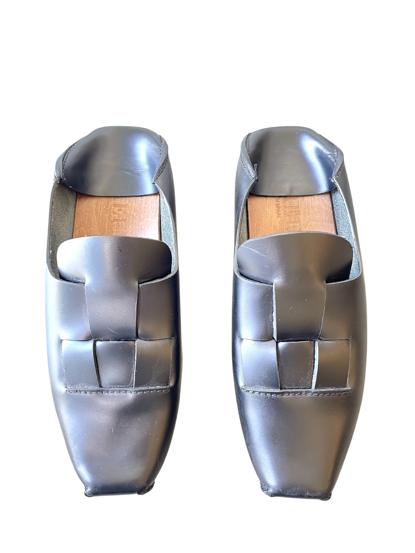 Hereu Black Leather Clogs - The Curatorial Dept.