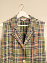 Vintage Banana Republic Green Plaid Vest