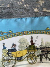 Hermès “La Promenade de Longchamps” Blue Silk Scarf by Philippe Ledoux