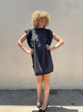 Isabel Marant Black Mini Dress with Eyelet Lace Wings