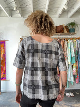 Ace & Jig Black and White Checkered Top