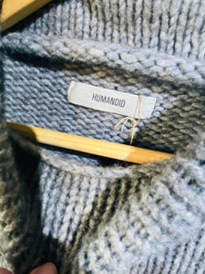 Humanoid Grey and Black Knit Sweater