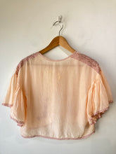 Vintage Pink Silk Lace Bed Jacket