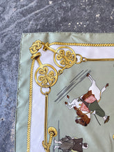 Hermès “Équitation Japonaise” Green 1969 Silk Scarf