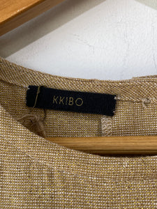 KKIBO Gold Linen Dress