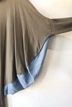 Vintage Issey Miyake Asymmetrical Grey & Blue Wool Dress