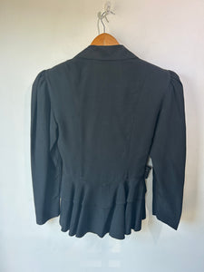 Vintage All That Jazz Black Ruffle Blazer