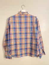 Vintage Private Line Plaid Ruffle Shirt