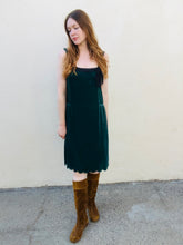 Vintage DKNY Green Velvet Slip Dress