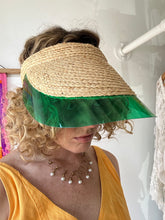 Lola Hats Ratan Visor with Clear Green Brim