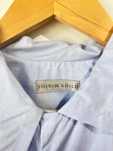 Shirin Guild Light Blue Button Down with Asymmetrical Collar