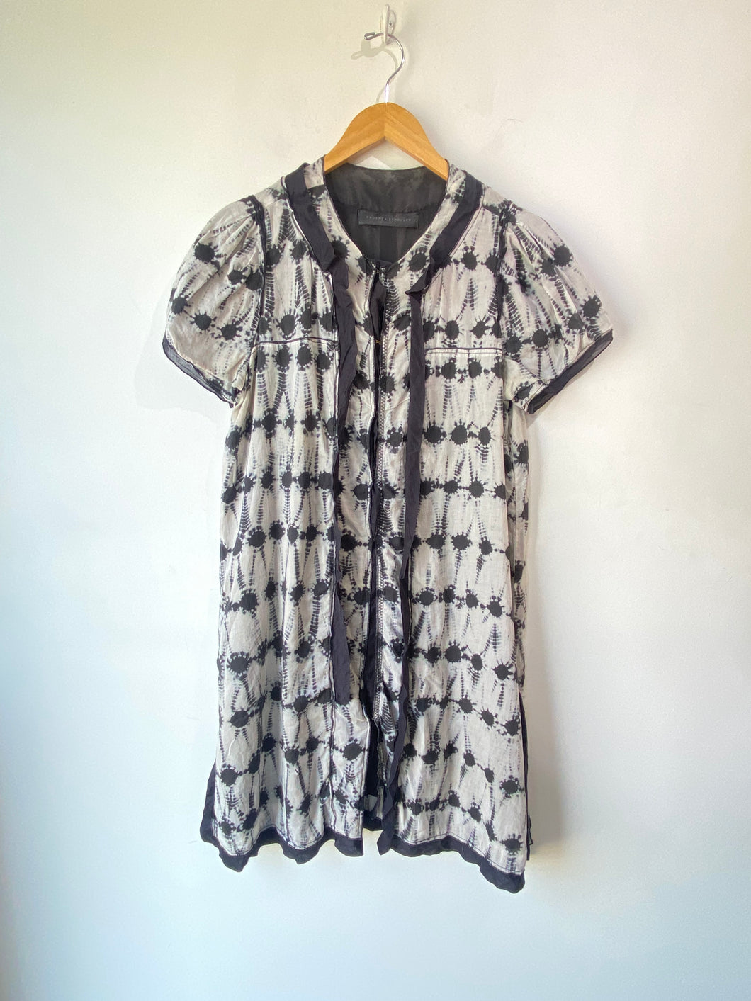 Proenza Schouler Black & White Tiedye Dress