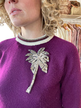 Dice Kayek Cashmere-Wool Sweater with Beaded Palm Tree
