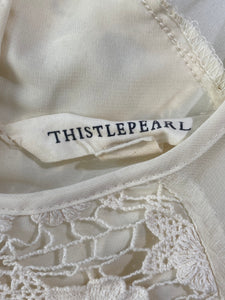 Thistlepearl Cream Embroidered Dress