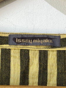 Vintage 80s Issey Miyake Yellow Striped Dress