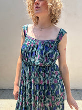 Vintage 1940s Green & Purple Dress