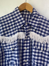 Vintage Gingham Fringe Cowboy Shirt