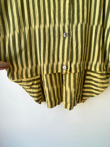 Vintage 80s Issey Miyake Yellow Striped Dress