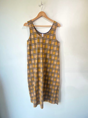 Ilana Kohn Mustard Plaid Sleeveless Dress