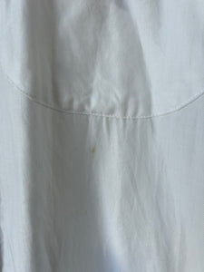 Lingua Franca White Western Dress with Embroidered Rainbow
