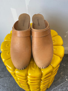 Isabel Marant Tan Wooden Clogs