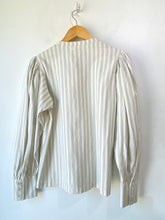 Doen White & Blue Striped Blouse