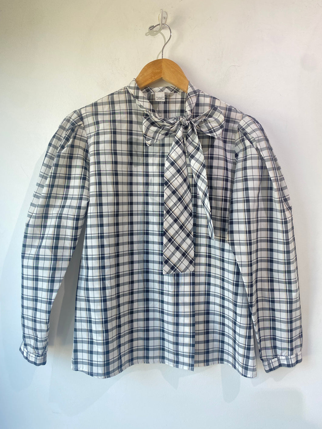 Vintage Lloyd Williams Plaid Bow Blouse