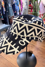 Black White Printed Cotton Hat