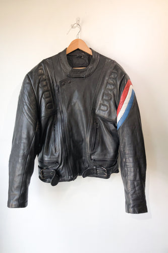 Vintage First Genuine Leather Miss Piggy Moto Jacket