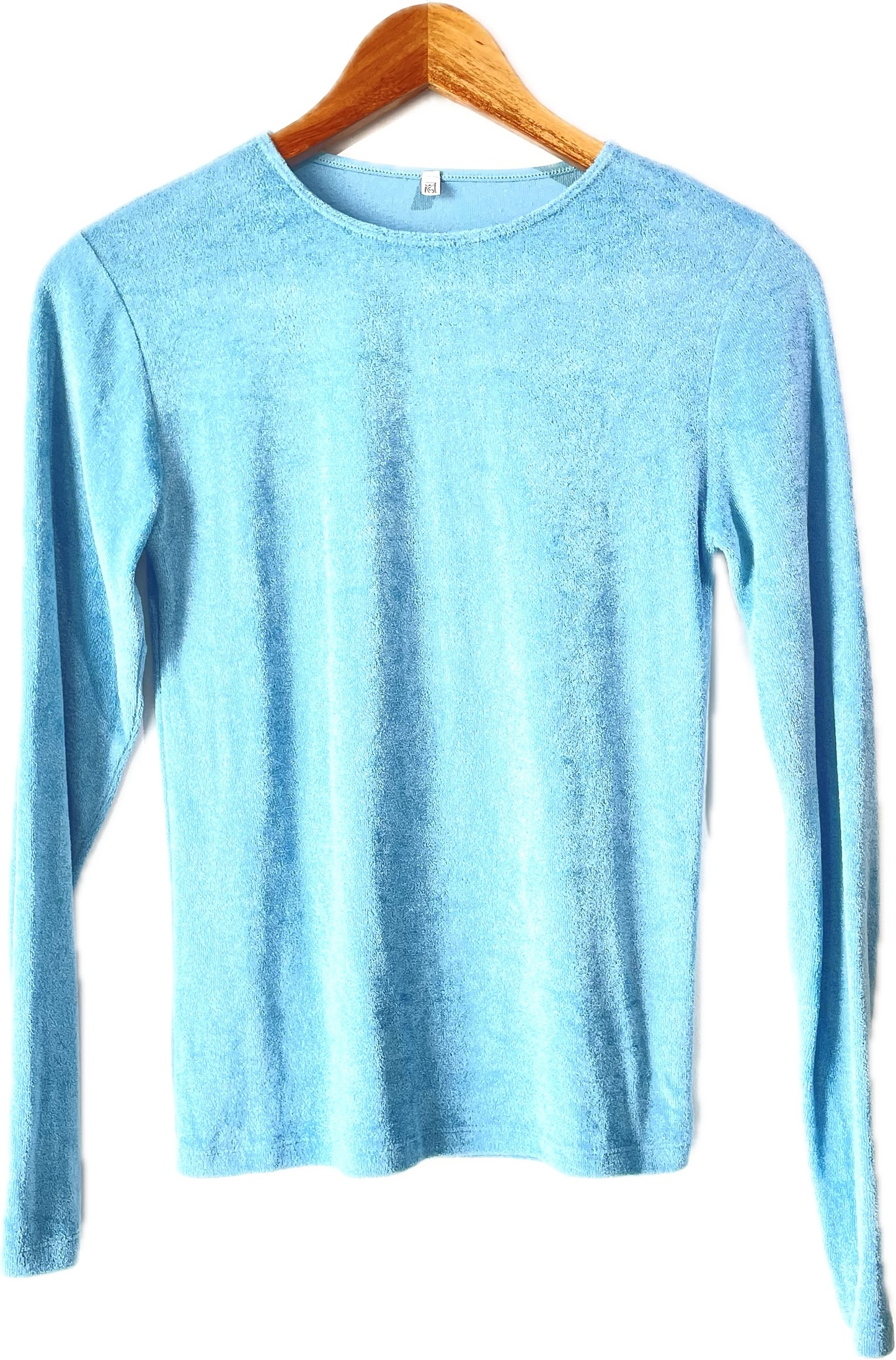 Baserange Blue Terrycloth Longsleeve Top - The Curatorial Dept.