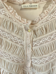 Ulla Johnson Cream Silk Puff Sleeve Top (as is)