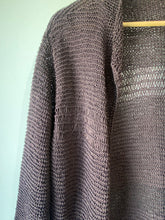 Vintage Issey Miyake Eggplant Loose Knit Cardigan