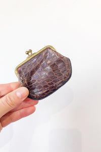 Vintage Brown Crocodile Purse