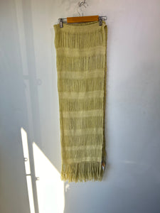 Light Green Cashmere Scarf with Fringe