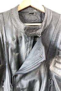 Vintage First Genuine Leather Miss Piggy Moto Jacket