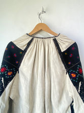 Vintage Cream & Black Embroidered Dress