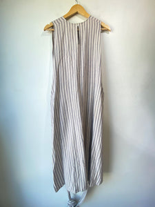 Doen Striped Raw Silk Tunic Dress