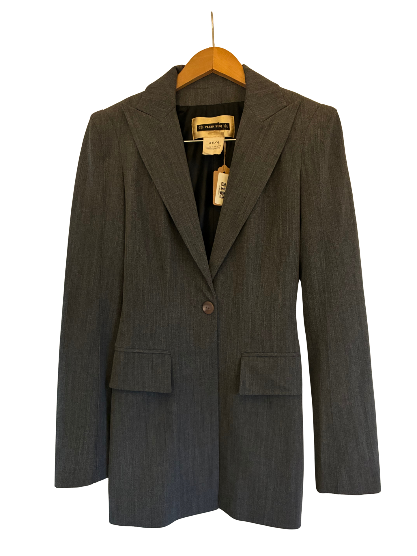 Vintage Plein Sud Grey Blazer - The Curatorial Dept.