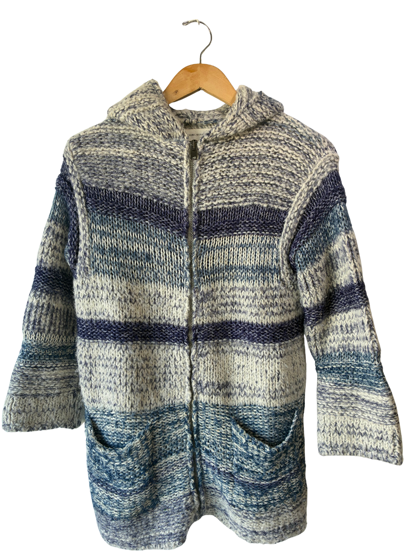Isabel Marant Blue and White Striped Cardigan - The Curatorial Dept.