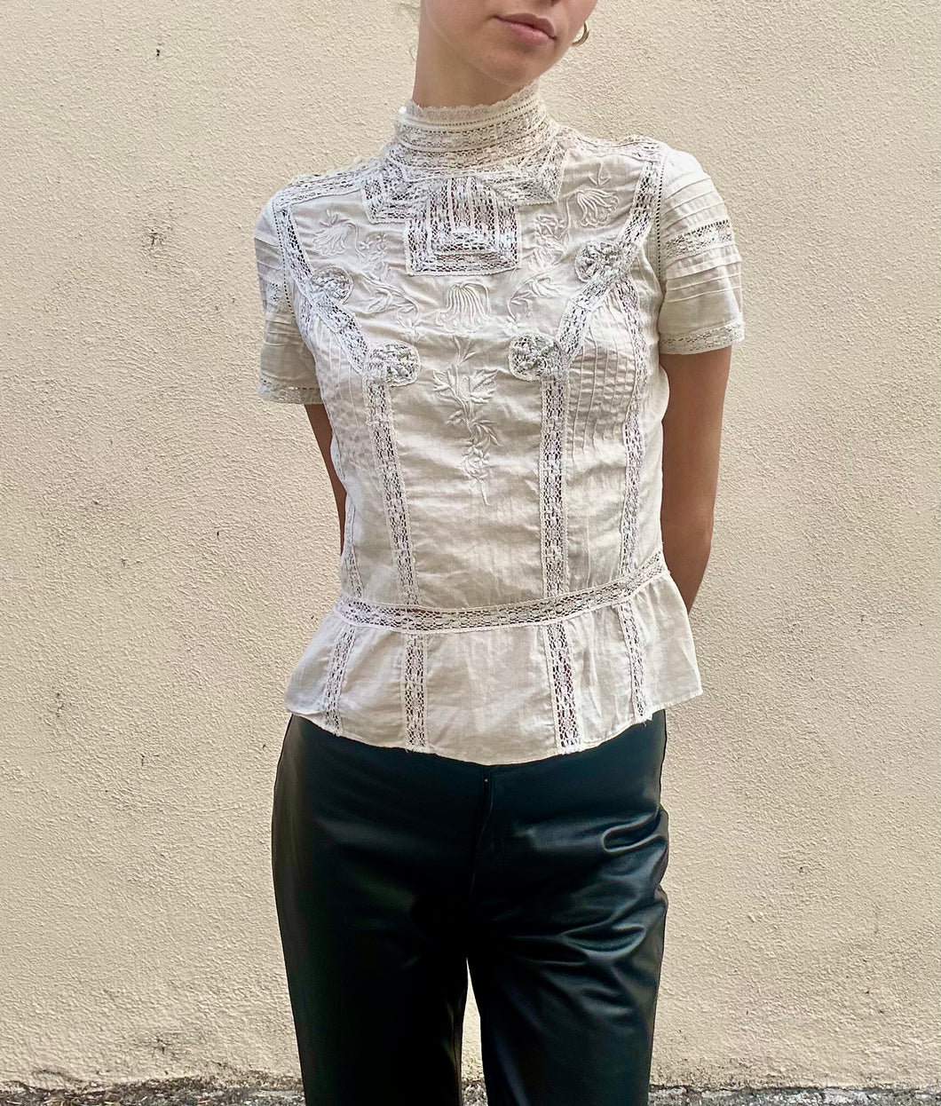 No Label Cream Lace Top
