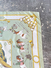 Hermès “Équitation Japonaise” Green 1969 Silk Scarf