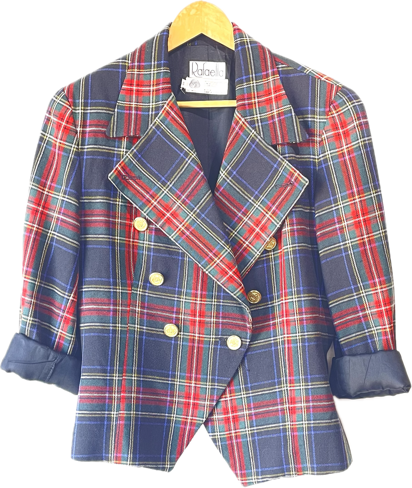 Rafaella Black and Red Plaid Blazer - The Curatorial Dept.