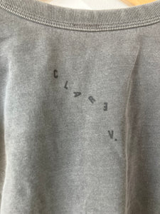 Clare V. Grey Ruffle Sweatshirt
