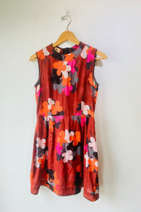 Marni Rust Floral Sleeveless Mini Dress