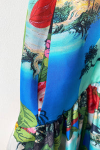 Kenzo Jungle Book Print Silk Dress