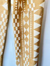 Vintage Western Tan White Suede Patterned Pants