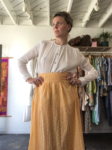 Lisa Maria Fernandez Sherbet Floral Eyelet Lace Prairie Skirt