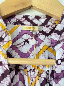 Matta Purple & Yellow Batik Print Dress