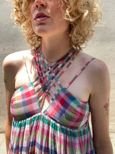 Nicholas K Multicolored Gingham Dress