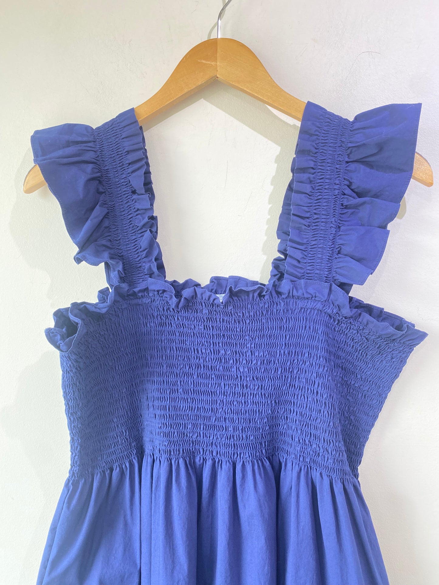 navy blue nap dress NWT Hill House Home Ellie Nap Dress Navy Blue Glitter Silver Check Size Small